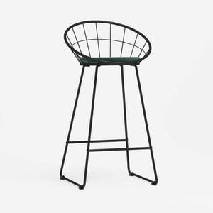 Joane bar stool fir green velvet