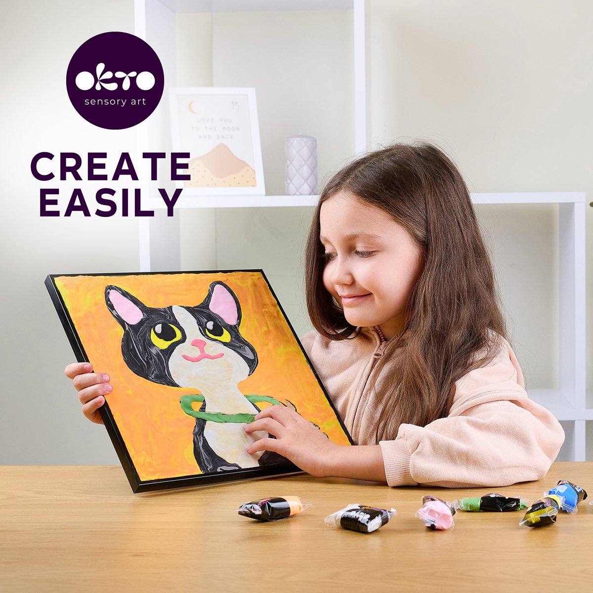 Okto Sensory Art Color By Numbers - Animals - Cat