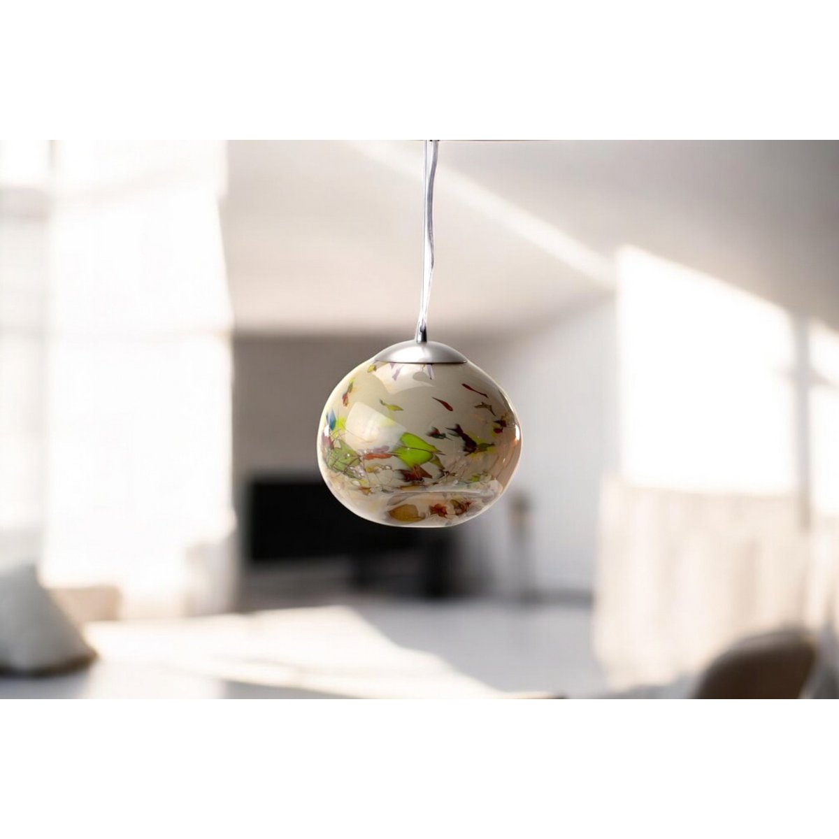 Hanglamp Linea Multicolor Bol | Glass Pendant | Design Hanglamp