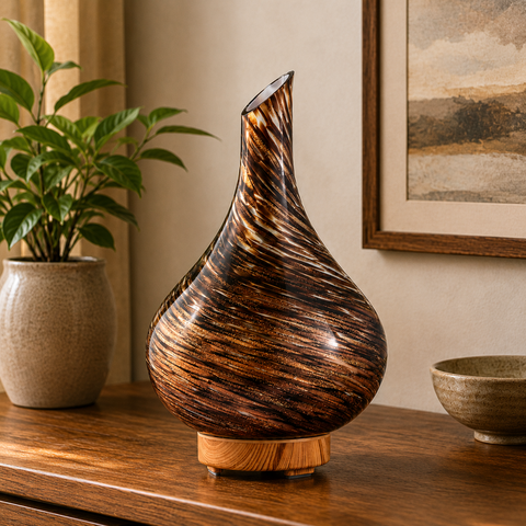 Grote Verstuiver Aroma Diffuser - Zwart/Bruin