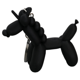  Unicorn balloon dog keychain, plush toy design, multiple colors, cute animal shaped pendant.