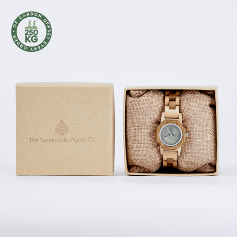 Beige Wrist Watch Women, Minimalist Wood Watch, Best Gifts For Her, Watch With Gift Box, Giftable Accessories, Maid Of Honor Gift~The Willow