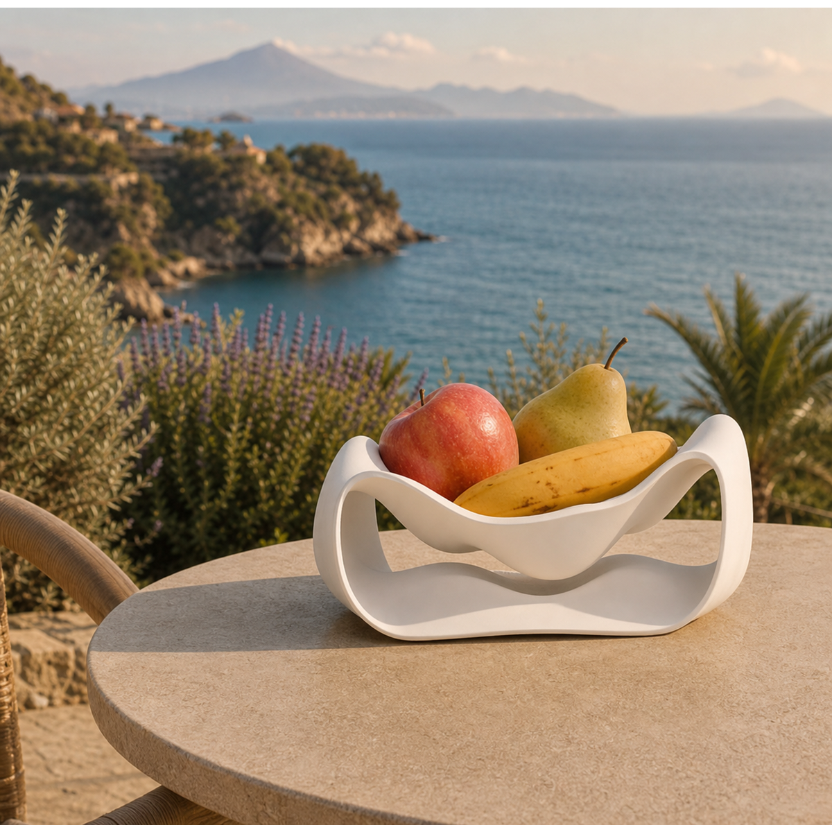 Fano modern design fruit bowl white edition