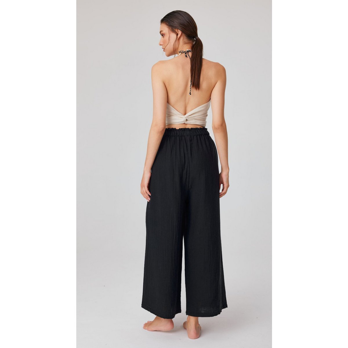 Flowy Muslin Wide-Leg Pants