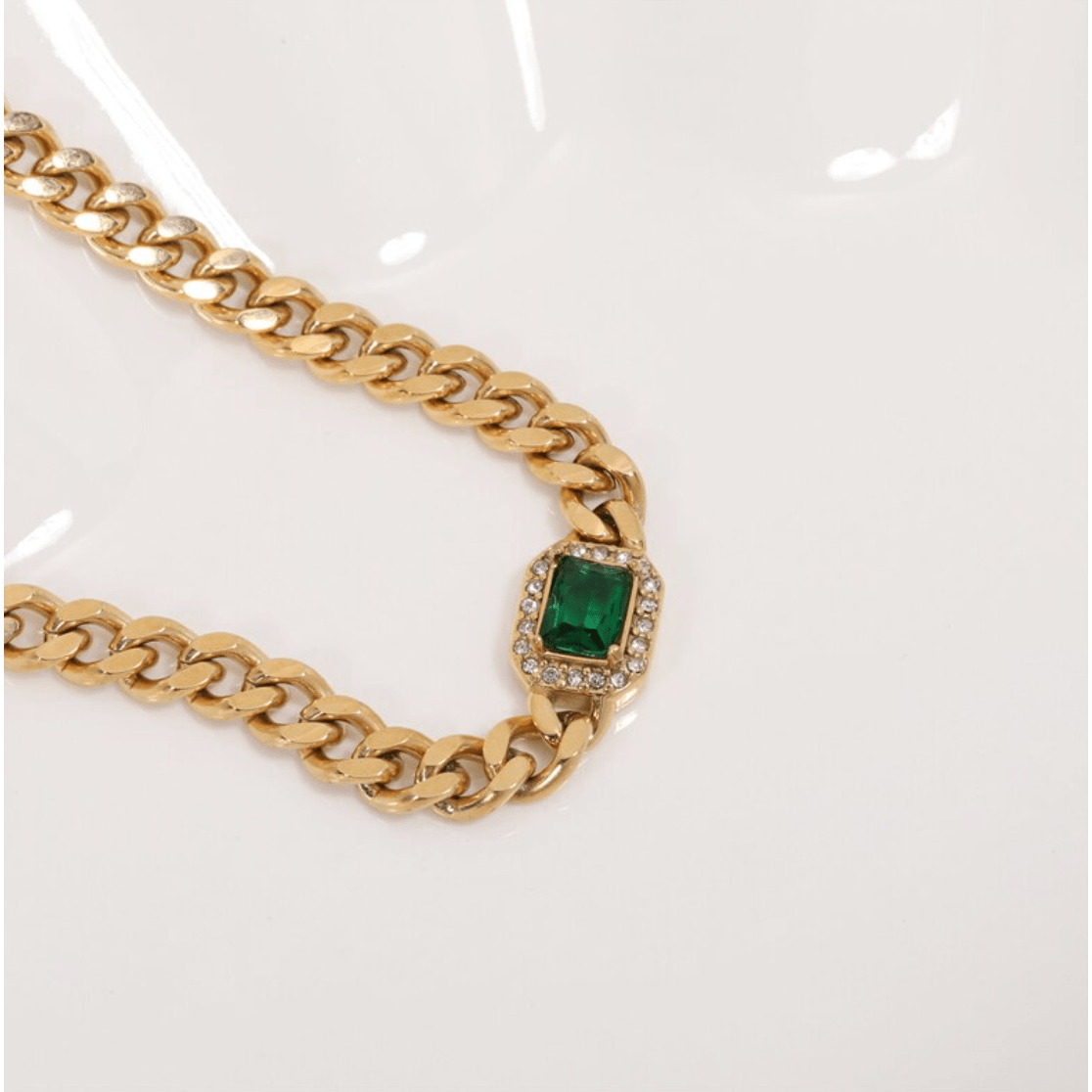 Rafal - Cuban Link Chain Halskæde Cz Crystal Choker