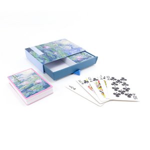Set mit 2 Spielkarten, Monet, Seerosen