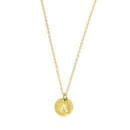 Moneta con lettera ketting - iniziale A - goud