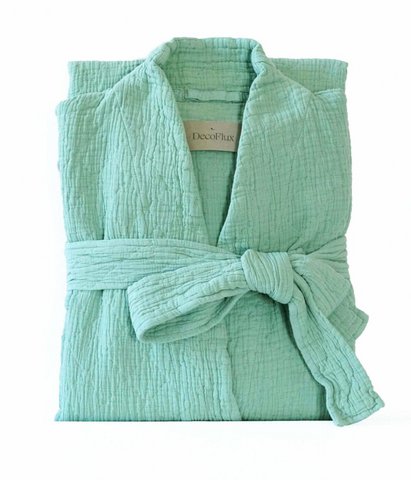 Cotton bathrobe Orion Menthol
