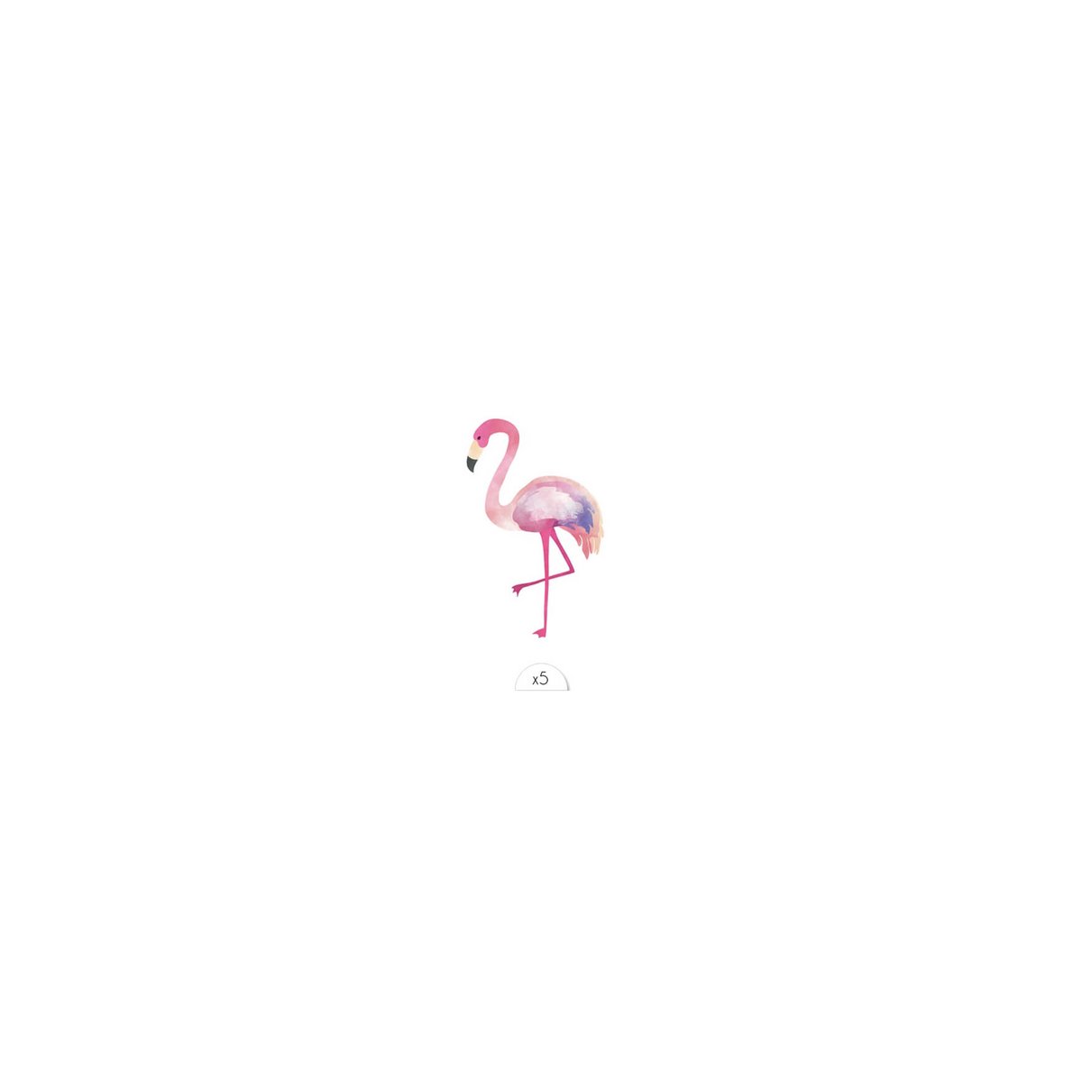 Tatouage éphémère : Flamant rose x5