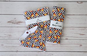 New Baby Gift Set, Eco Gift Set, Baby Bib, Reusable Baby Wipes, Burp Cloth, New Mum Gift, Dribble Bib