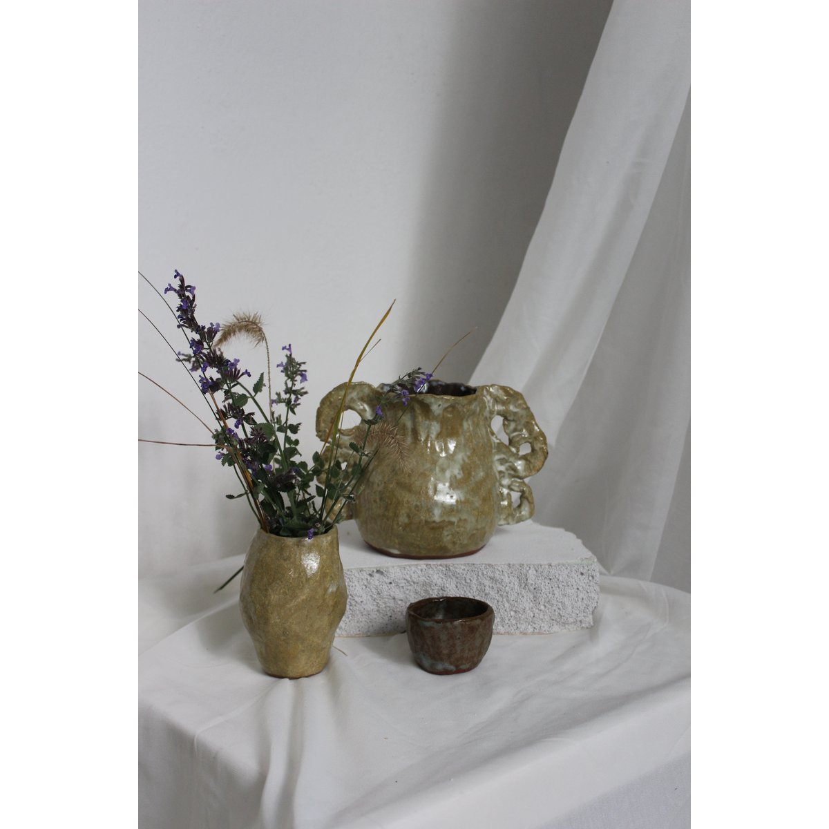 Unique Green Handmade Ceramic Vase