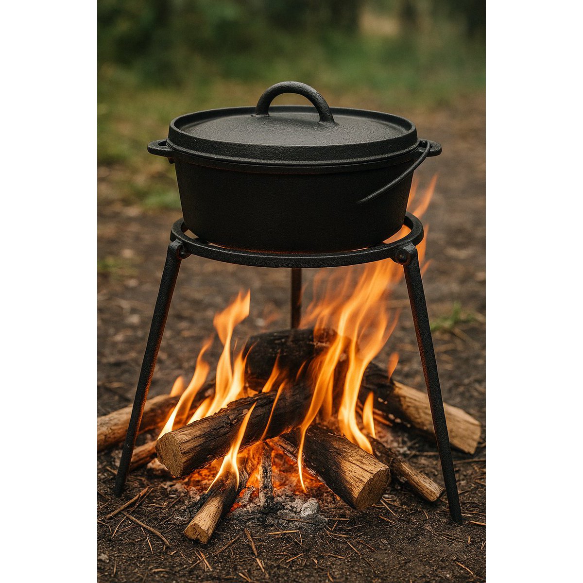 POOT POOT Barbacoa - Ø 32 cm - Accesorios de incendio - Cocina al aire libre - Fire Bowl - Trípode - Negro