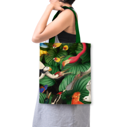 Cotton Tote Bag Luxe, Bird life