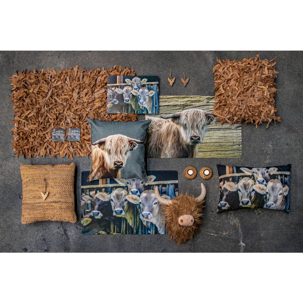 Doormat calves in stable 75x50cm