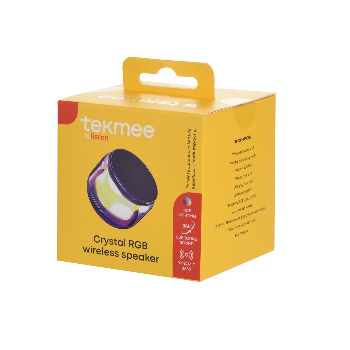 Tekmee Crystal RGB Wireless-Lautsprecher
