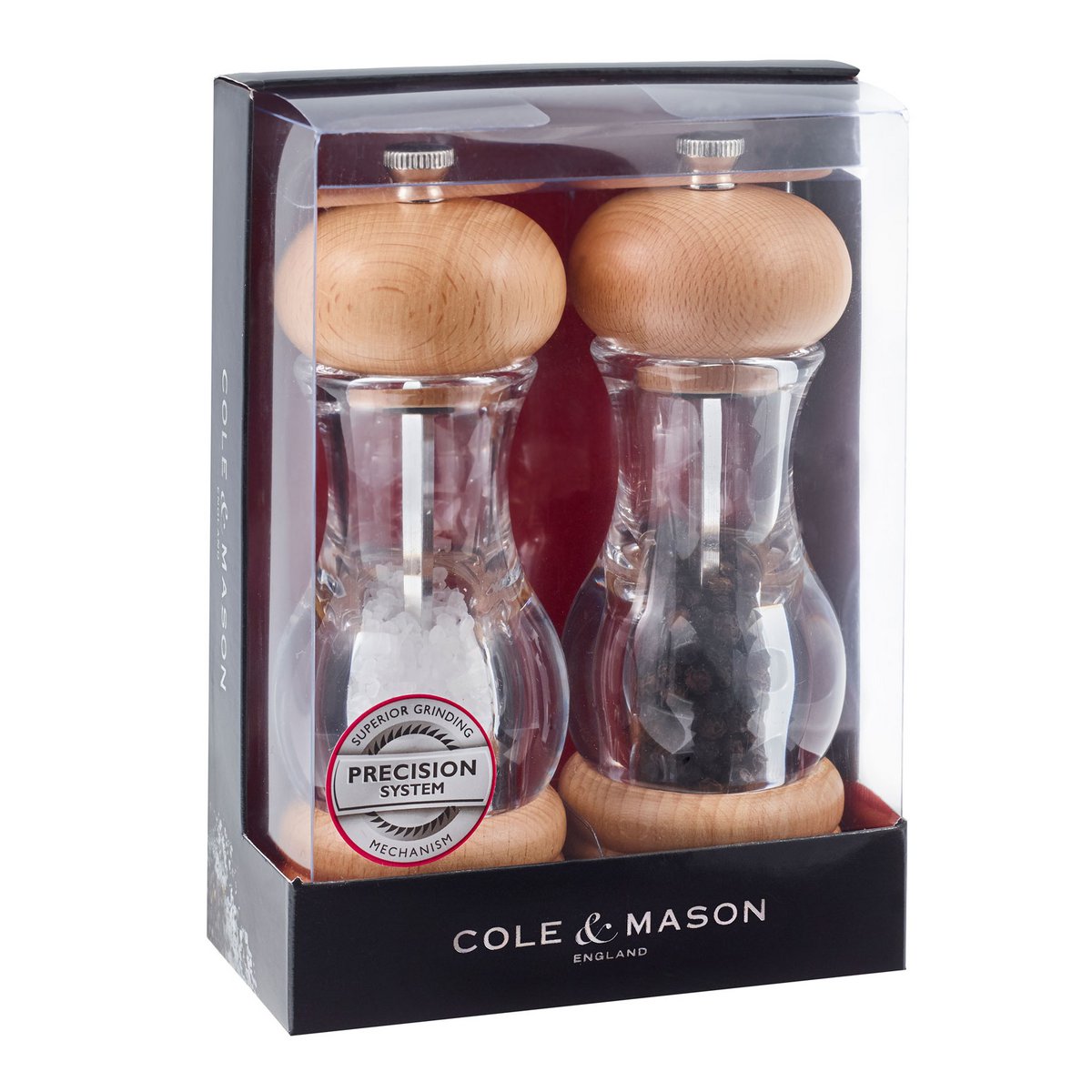 Precision+ 105 Acrylic & Beech Pepper and Salt Mill Set 16,5cm
