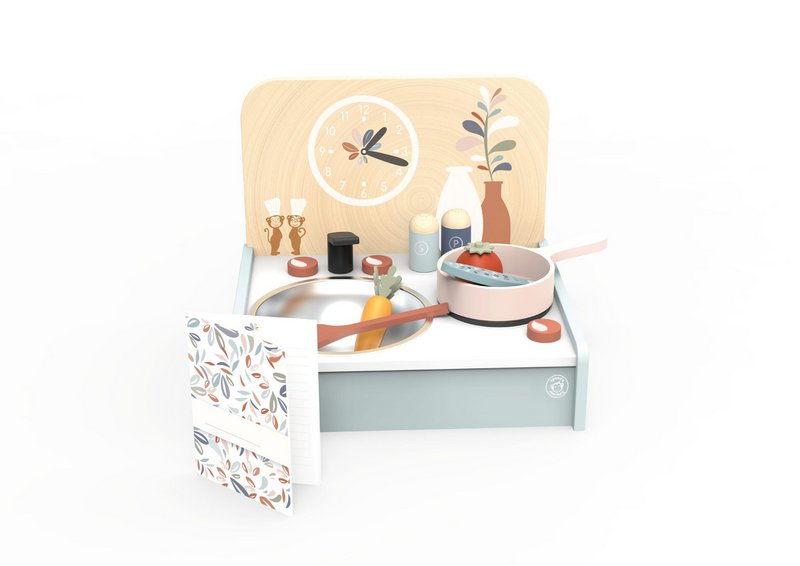 Speedy Monkey - Mini kitchen with 8 accessories - 30.5x25.5x24.5cm