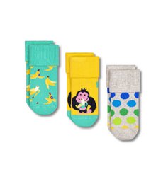 Happy Socks XKJUN08-0200 3-Pack In The Jungle Terry Socks Gift Set