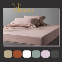 100% Cotton Satin Fitted Sheet Blush