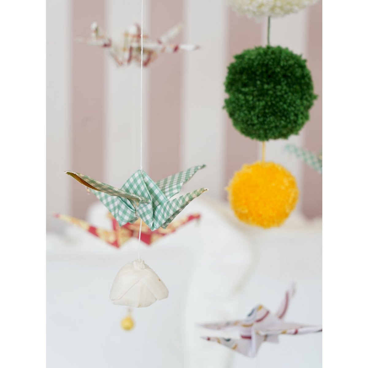 “Vintage vibe” Origami Nursery Mobile