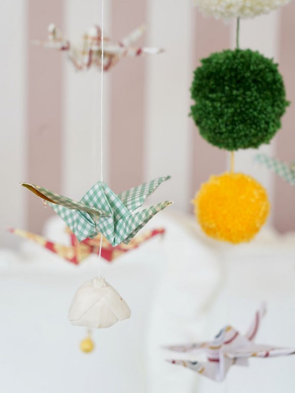 “Vintage vibe” Origami Nursery Mobile
