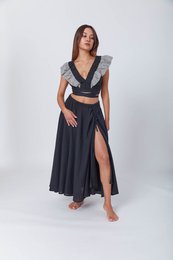 Asana Black Long Skirt