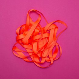 Cadeaulint neon oranje, neon oranje lint gemakkelijk te strikken, 16 mm x 5 m neon grosgrain lint voor het inpakken van geschenken