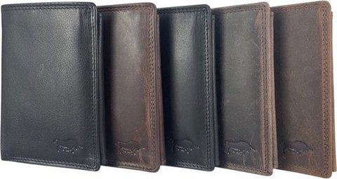 Schwarze Brieftasche Wallet Männer echt lernen RFID Anti Skim