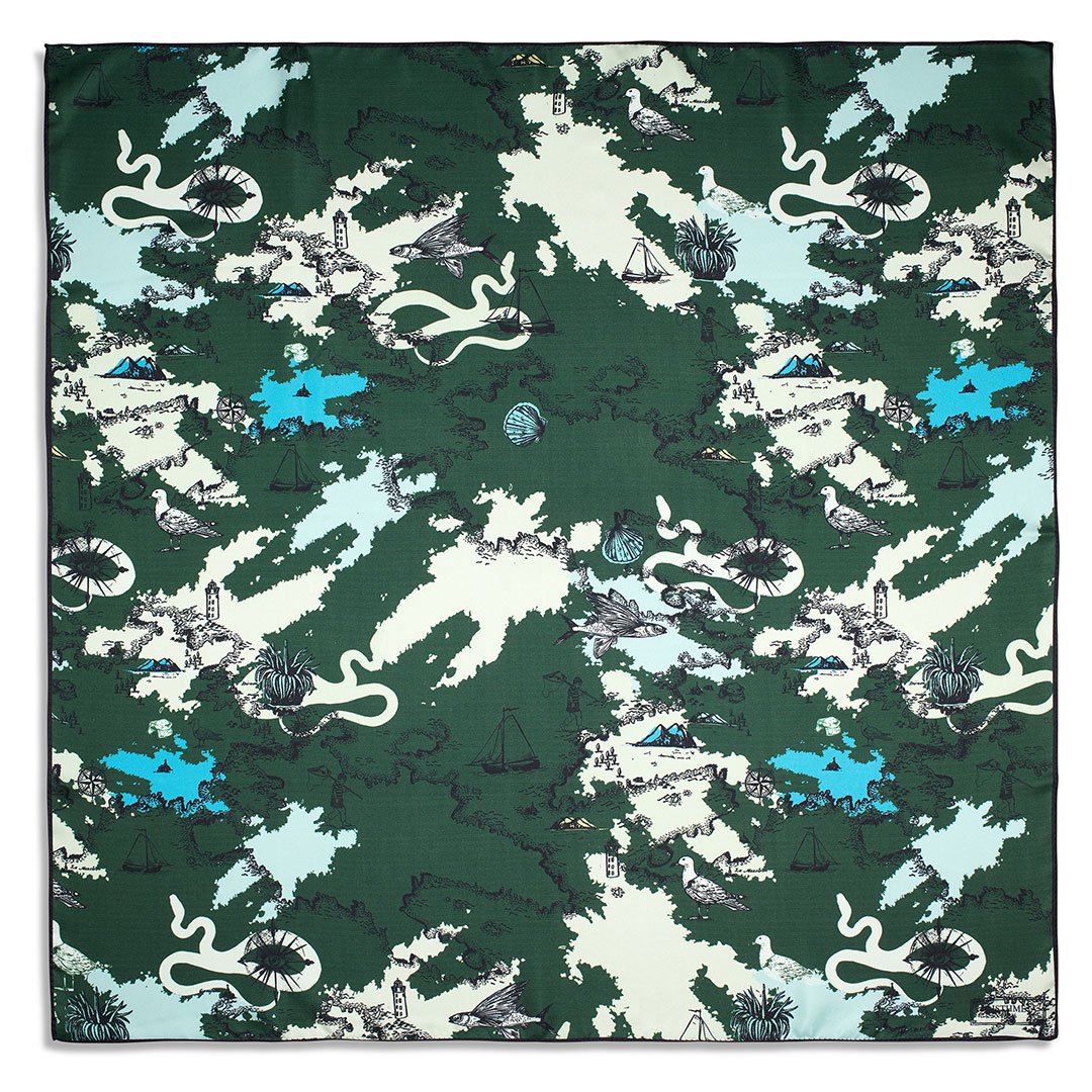 JUNGLE Carré soie 90 cm Jungle