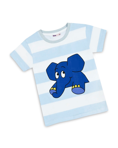 koaa – The Elephant “Guck Guck” Stripes – T-shirt wit/blauw