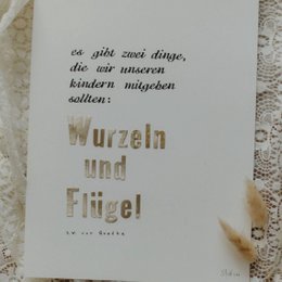 Art print "Wurzeln & Flügel" Stamped Mural