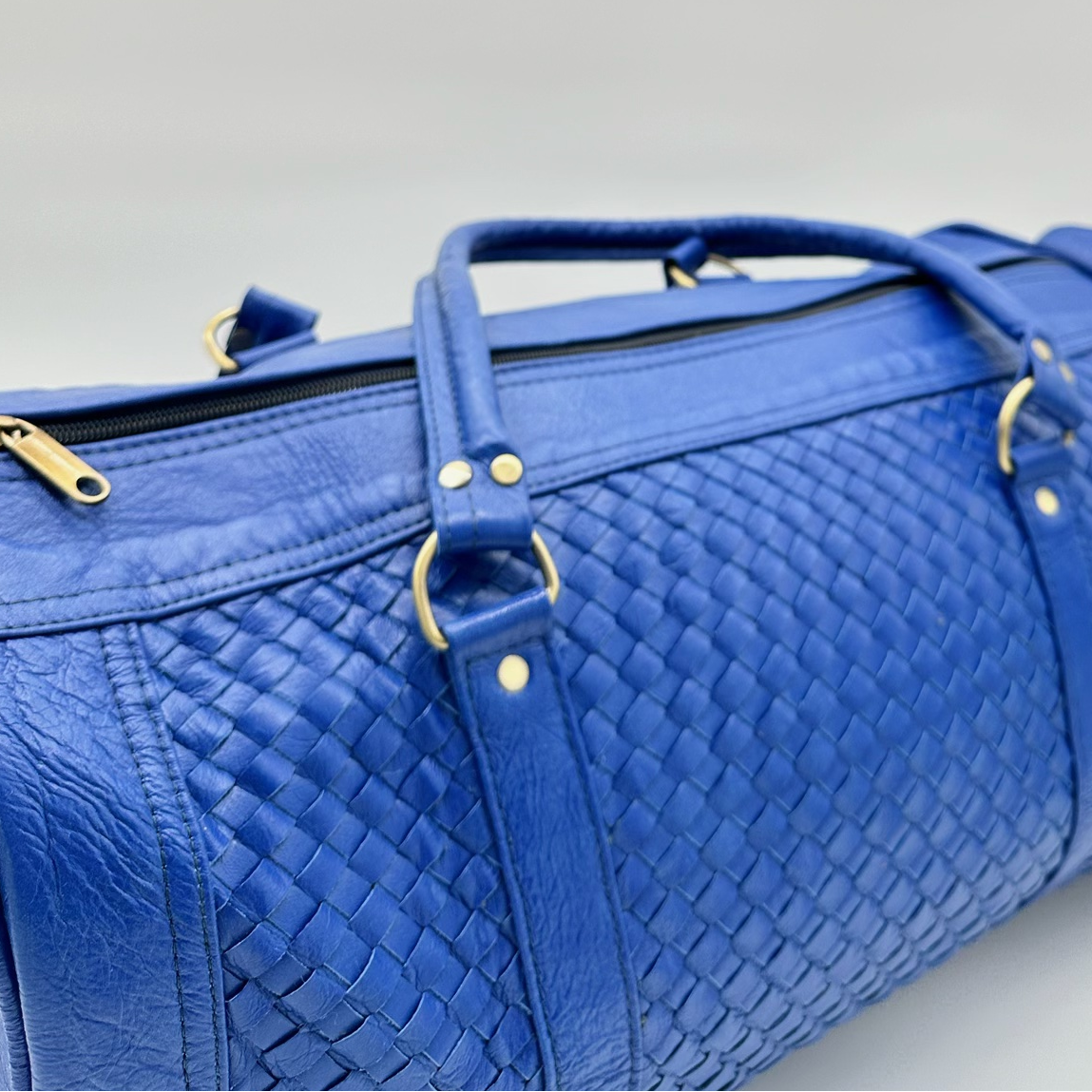 Classy Wonder blauw gemaakt lederen reistas