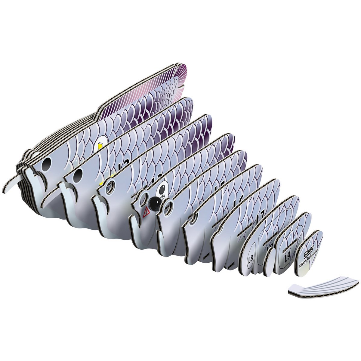 EUGY 3D Puzzle - Silver Arowana