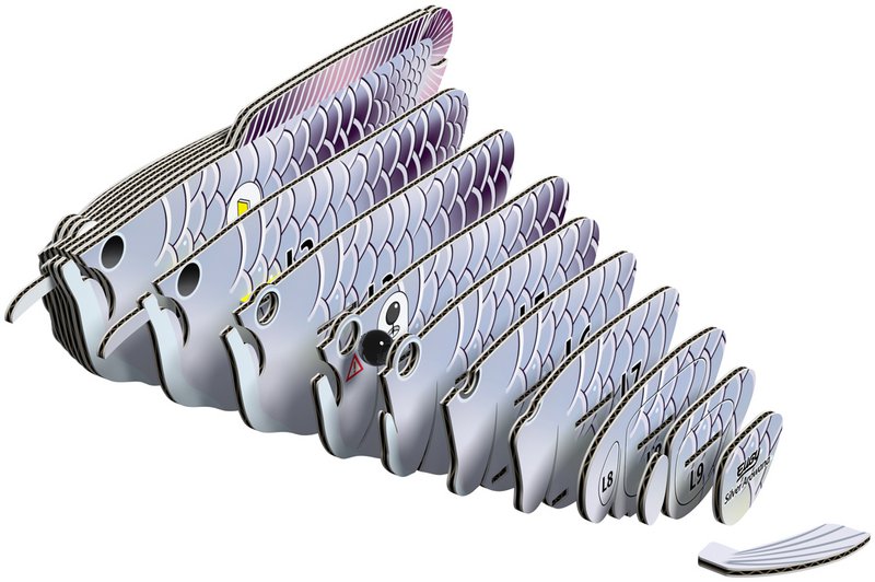 EUGY 3D Puslespil - Sølv Arowana