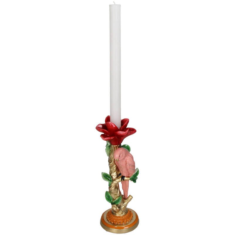 Candle Holder - Pink Parrot ↑ 26 cm
