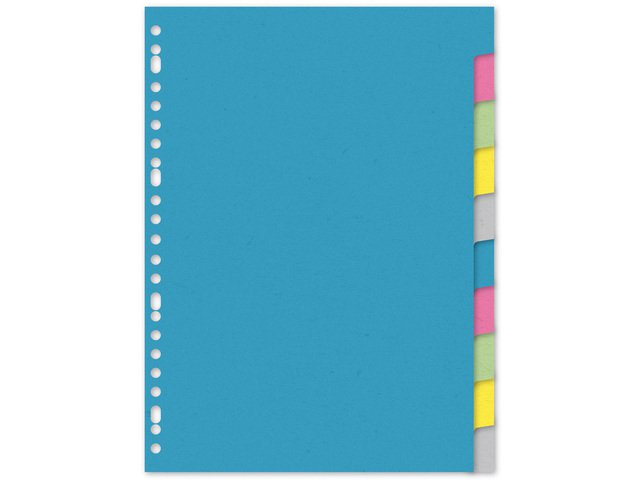 Tabblad Kangaro A4 blanco recycled karton 220gr 23r. 10dlg ass