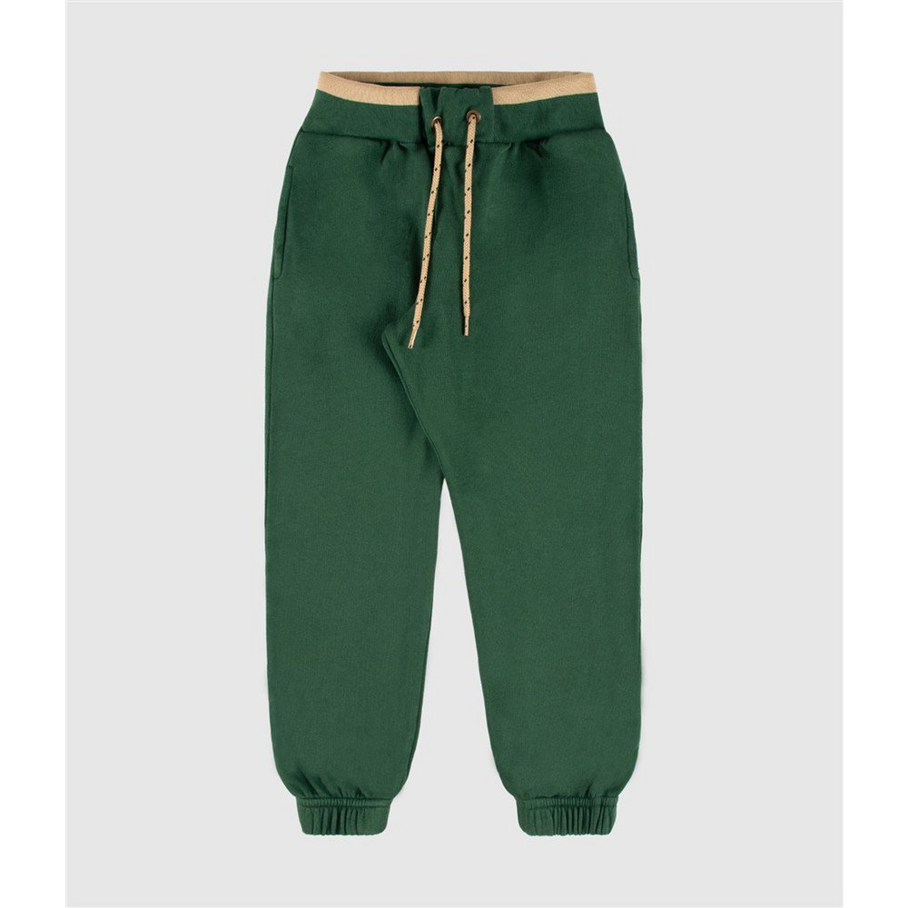 Grüne Jogginghose aus gebürstetem Fleece