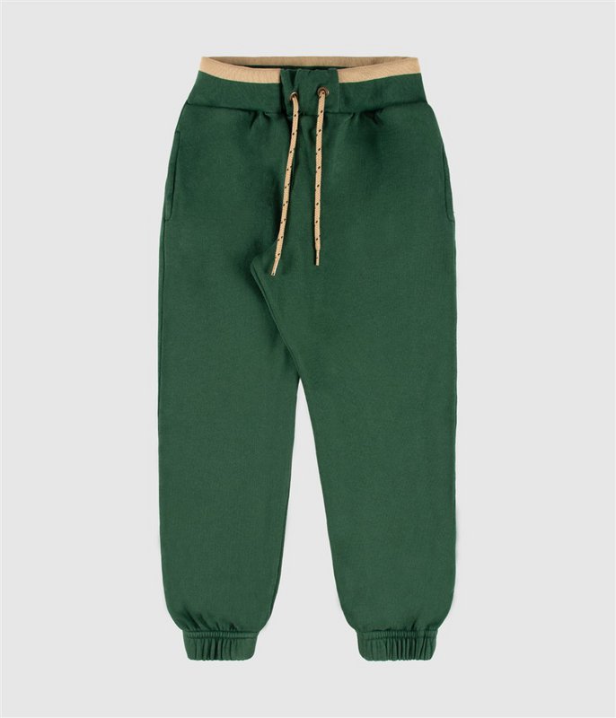 Grüne Jogginghose aus gebürstetem Fleece