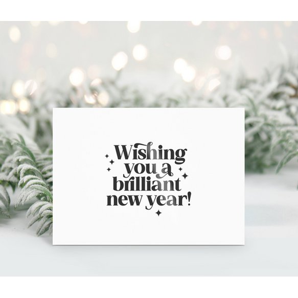 Kerstkaart | Wishing you a brilliant new year