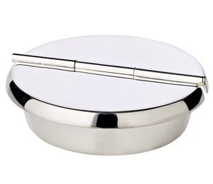 EDZARD folding ashtray Ashburn, heavy silver-plated, diameter 10 cm, 2 storage trays