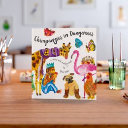 Chimpanser i Dungarees