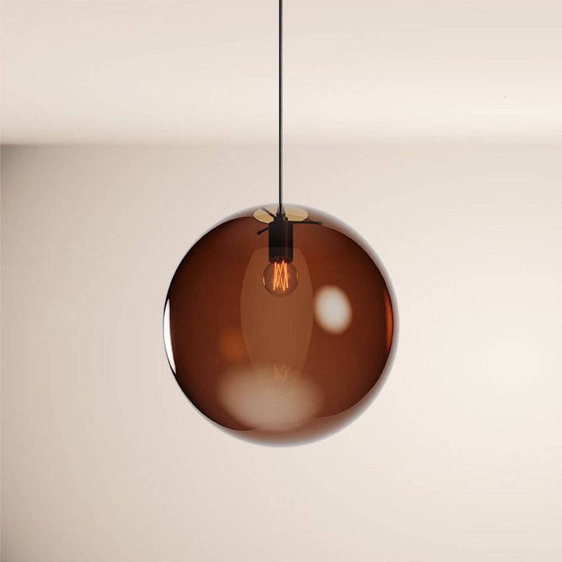 s.luce Orb sfera di vetro lampada da galleria 500cm sospensione nero