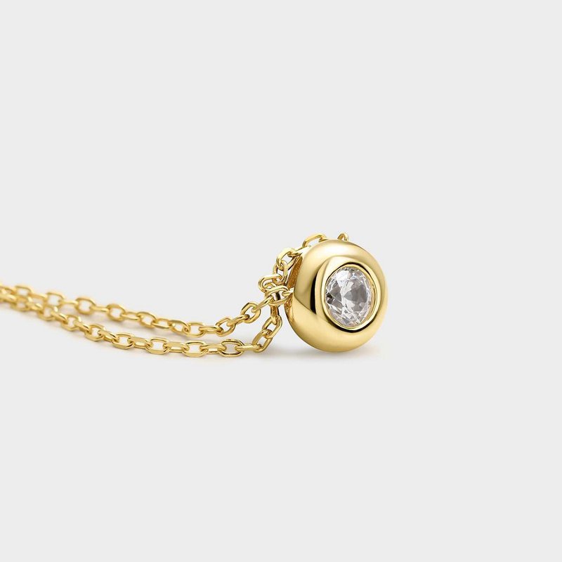 Verguld zilveren collier met zirkonia