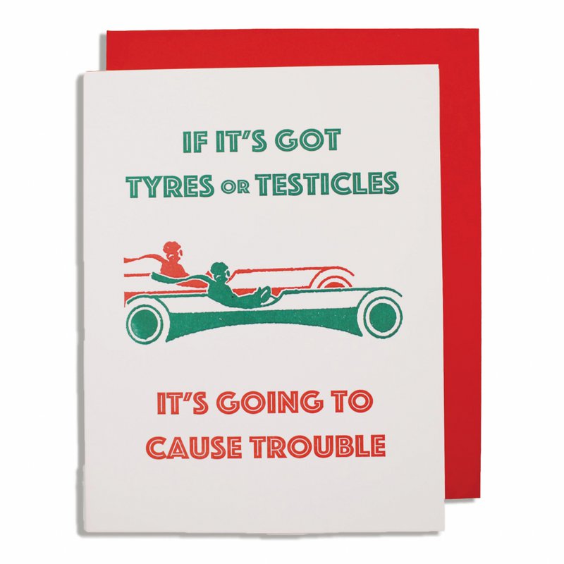Cartes d'archiviste wenskaart - pneus ou testicules