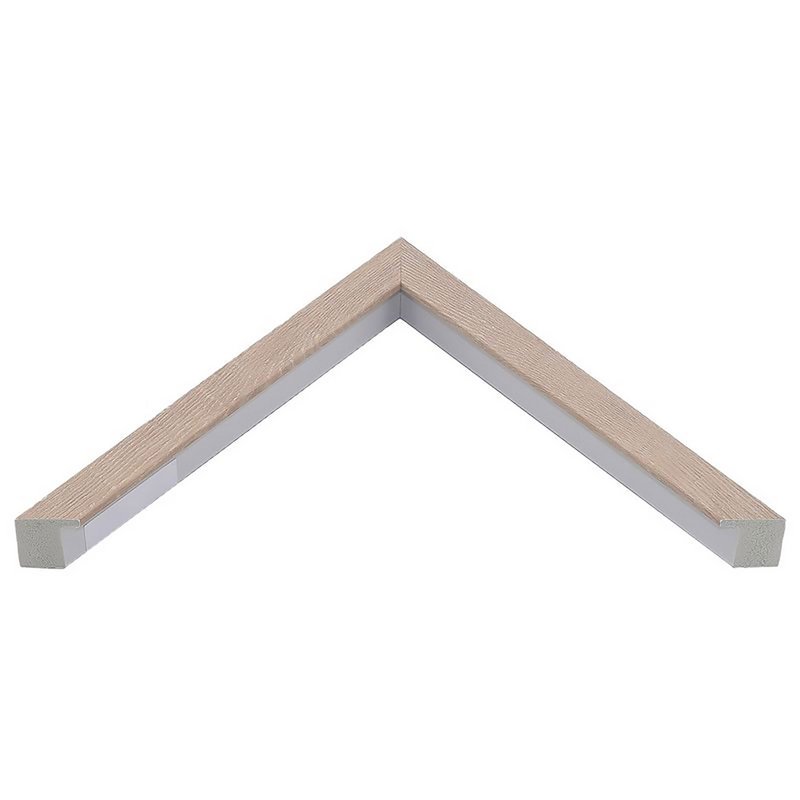 Vægmaleri geometrisk guldbillede med ramme trælook 60x90 cm