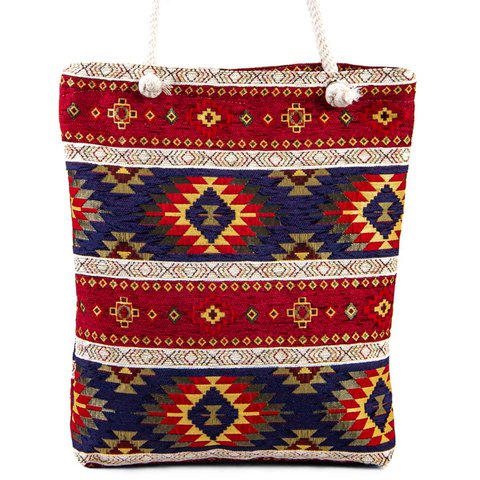 Shoulder bag - boho -style - kilim - 38x35cm