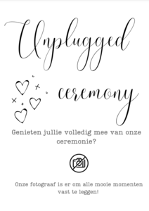 Poster – Unplugged-Zeremonie – A4