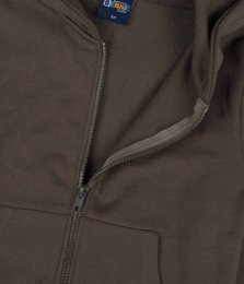 Basic, børstet fleece-jakke med lynlås