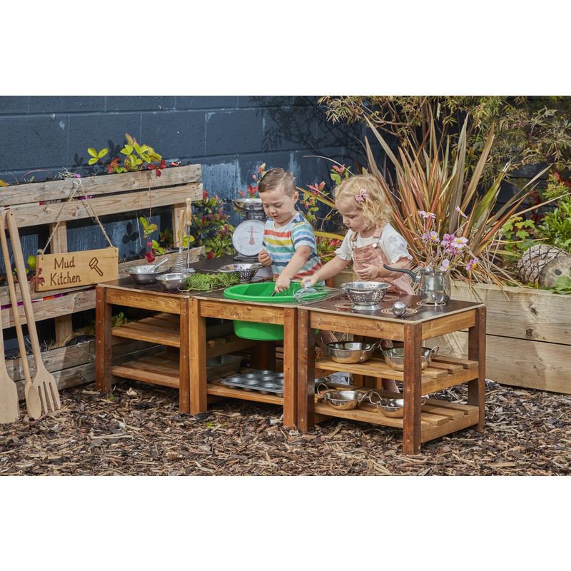 Cozy kitchen play set for toddlers, 4-piece durable outdoor toys