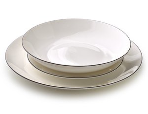 LEA SIMPLE Dinner set 18 pcs. black stripe